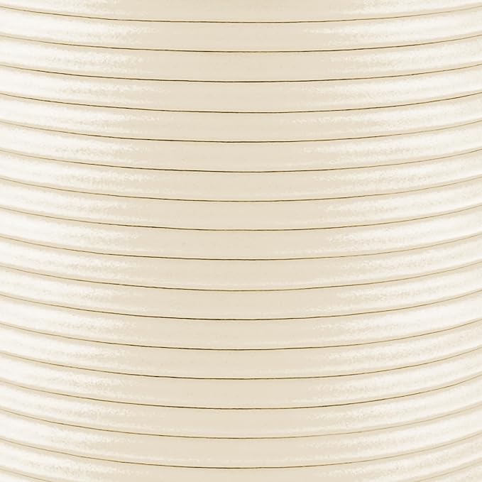 Mandala Crafts Round Genuine Cream Leather Cord - Image 3