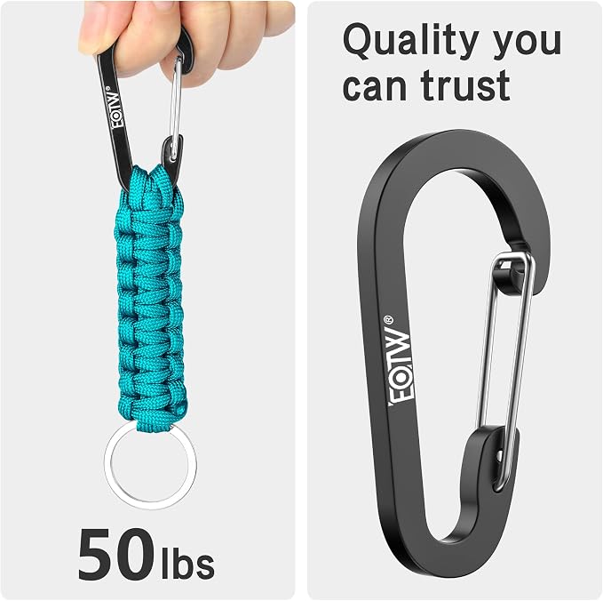 EOTW Paracord Keychain for Men Women Paracord Carabiner Backpack Keychain - Image 5