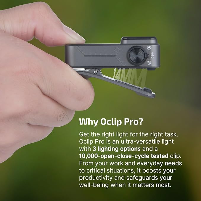 OLIGHT Oclip Pro EDC Flashlight Clip-on Light, Rechargeable 500 Lumens - Image 7