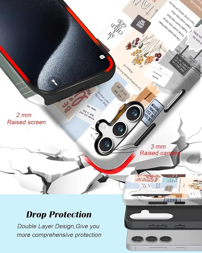 Compatible for Samsung Galaxy A56 5G Case, Dual Layer Heavy Duty 2 in 1 - Image 3