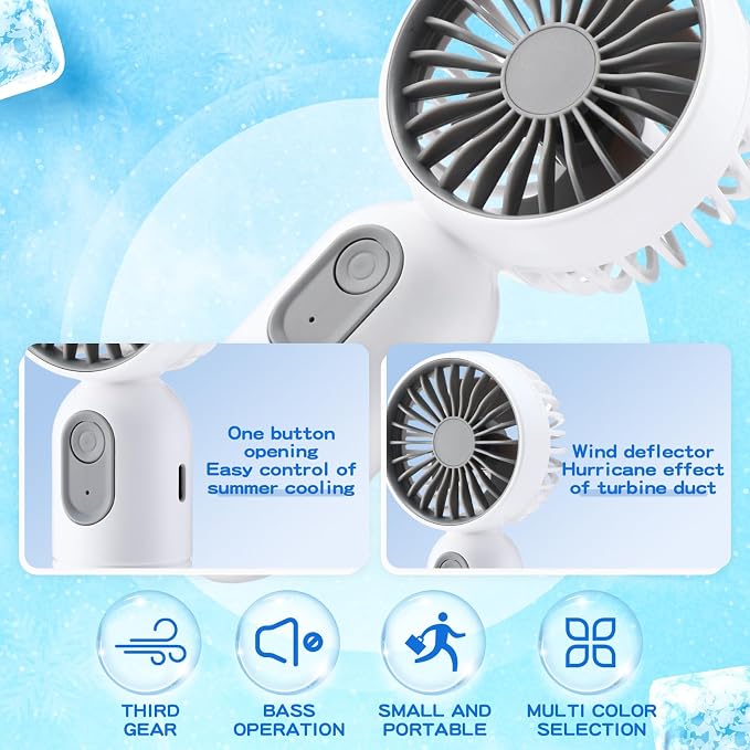 Rossesay 48 Pcs Mini Portable Fan Bulk Cute Handheld Lightweight Small Little - Image 4