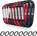 Rhino Produxs 8PCS of Lightweight Duty Snap Carabiner Clips, D Ring Shape by Rhino+Produxs