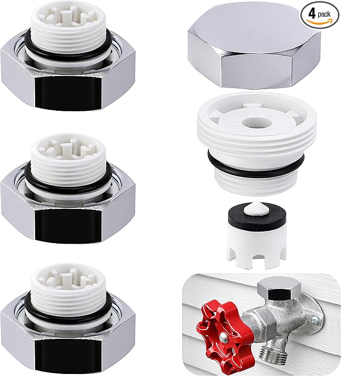 4 Pack Vacuum Breakers Outside Faucet, Stainless Steel Vacuum Breaker Repair by Nkiy+Quen