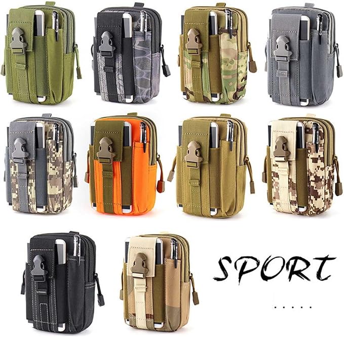 Belt Pouch, Tactical Molle Phone Pouch EDC Utility Pouches Waist Bag, Small - Image 8