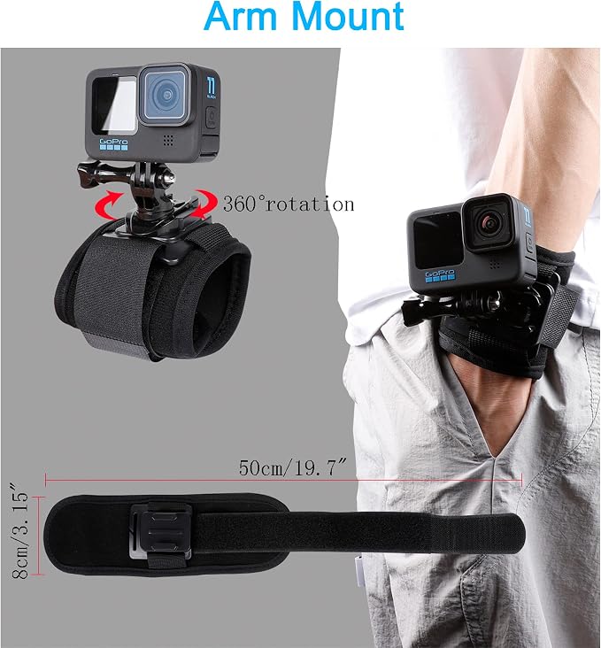 Accessories Set for GoPro Hero 13/12/11/10/9/8/7/6/5/4, New Quick Release Head - Image 6