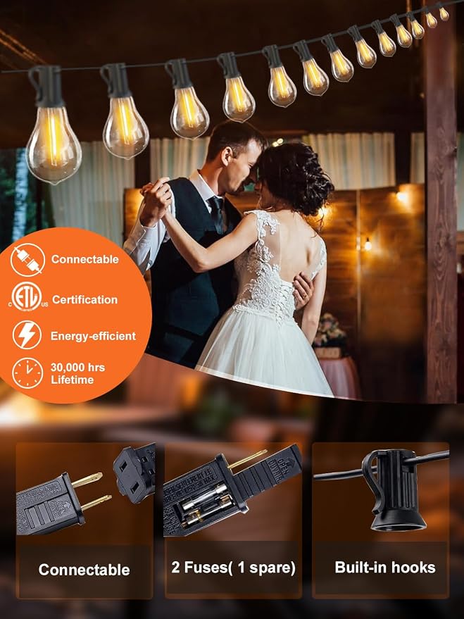 DAMAING 200FT LED Outdoor String Lights - Image 2