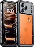 Temdan Compatible with iPhone 17 Pro Case, Waterproof Built-in Screen & Camera by Temdan