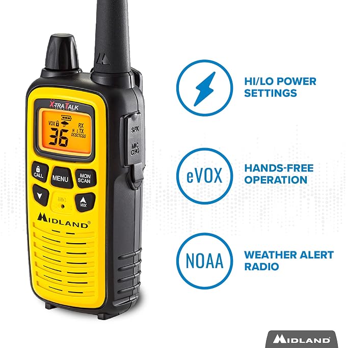 Midland - LXT600VP3 Long Range Walkie Talkie - FRS Two-Way Small Business Radio - Image 5