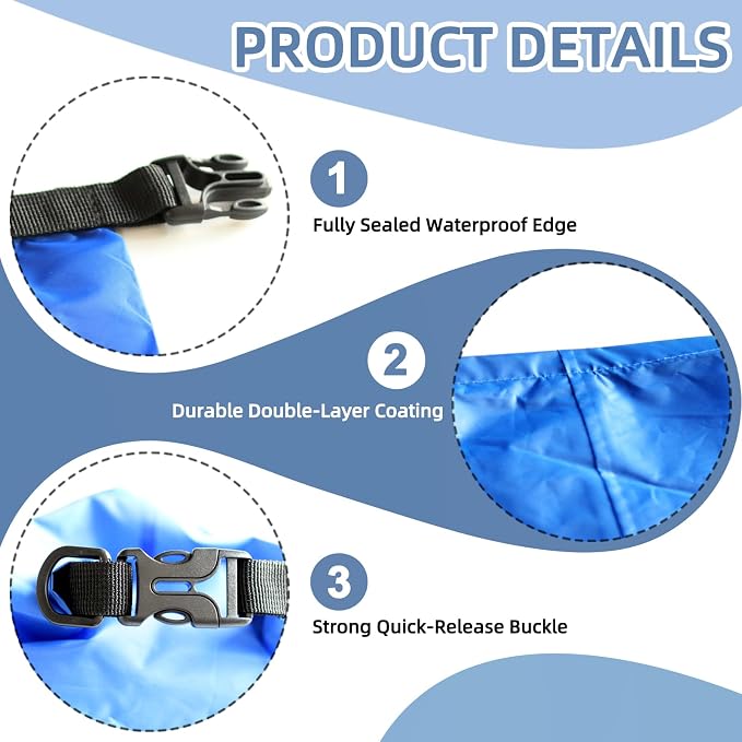 6PCS Dry Bags Waterproof, Lightweight Dry Bags - Image 4