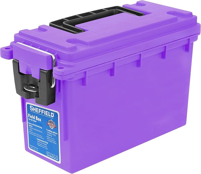 Sheffield 12632 Ammo Storage Box, Stackable .30 Cal Field Boxes, Water and Dust by Sheffield