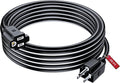 Maximm 25 Ft Black and White Extension Cord, Heavy Duty 3-Prong Outdoor Power by MaximmCable