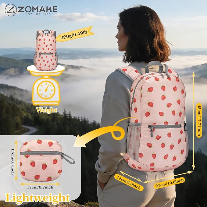 ZOMAKE Ultra Lightweight Hiking Backpack 20L, Packable Small Backpacks Water - Image 2