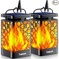 TomCare Solar Lanterns Outdoor Upgraded Flickering Flame Waterproof Hanging by TomCare