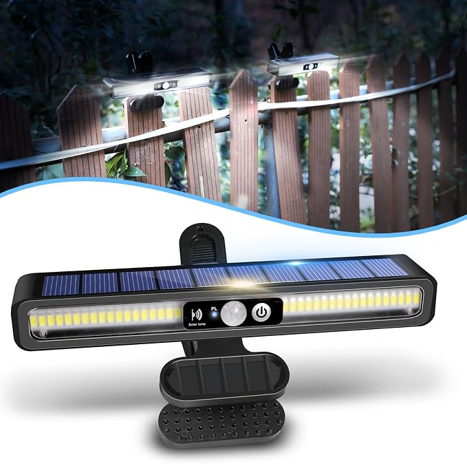 Clip On Solar Motion Lights Outdoor Waterproof, 1 Pack Motion Sensor Outdoor by SunlightEncounter