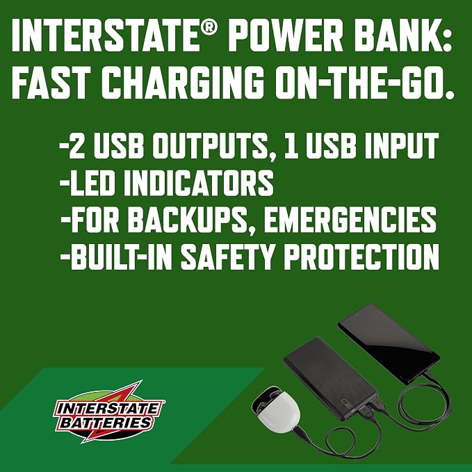 Interstate Batteries Portable Charger, 000mAH Power Bank, 20K Battery Pack - Image 2