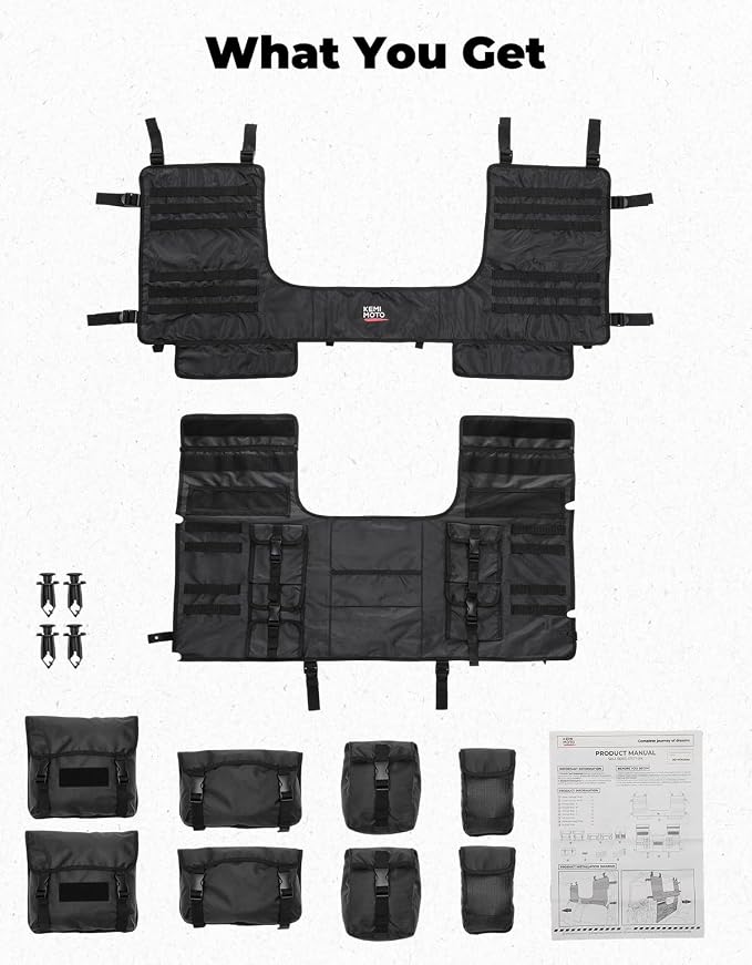 KEMIMOTO UTV Storage Bag, Seat Back Rack Compatible - Image 7