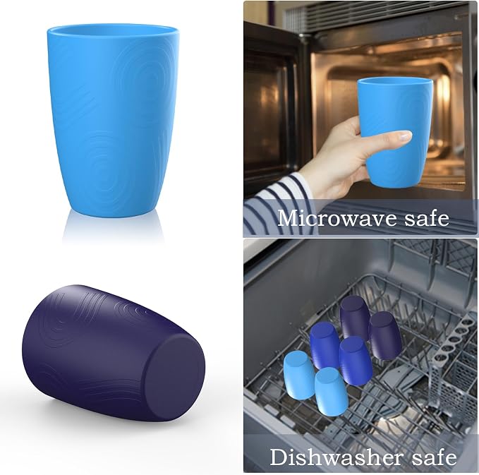 Homienly Cup Sets for Kitchen 12oz Wheat Straw Cups Unbreakable Drinking Cups - Image 6