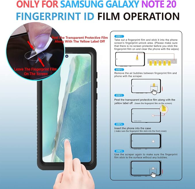 Lanhiem Galaxy Note 20 Case, Built-in Screen Protector - Image 9