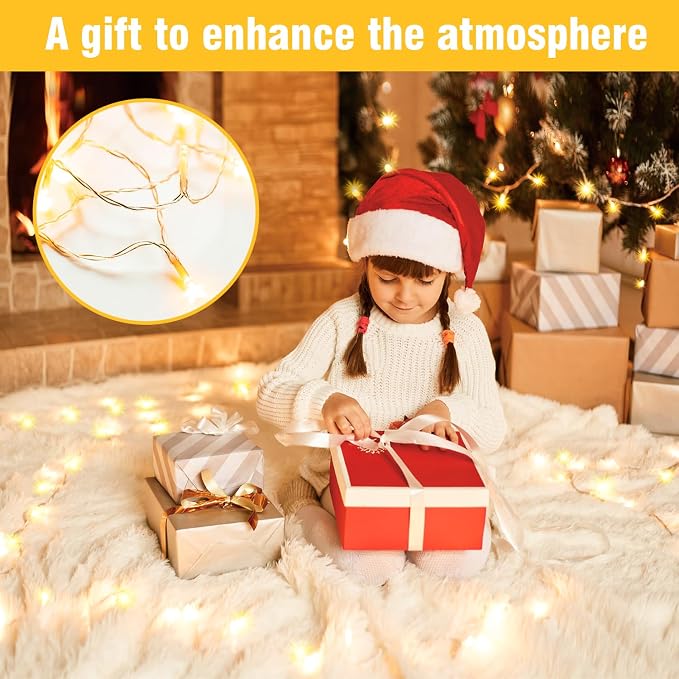 210 LEDs Warm White LED String Lights – 70FT Transparent Wire, Waterproof & - Image 8