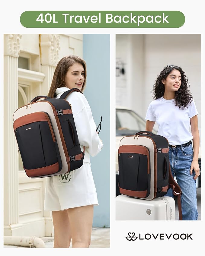 LOVEVOOK 50L Travel Backpack for Women & Men, Airline Approved Carry On Backpack - Image 2