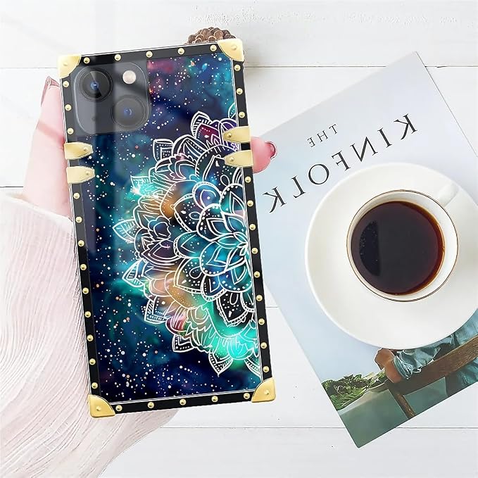 Compatible with iPhone 15 Case, Starry Sky Colourful Mandala Luxury Golden - Image 7