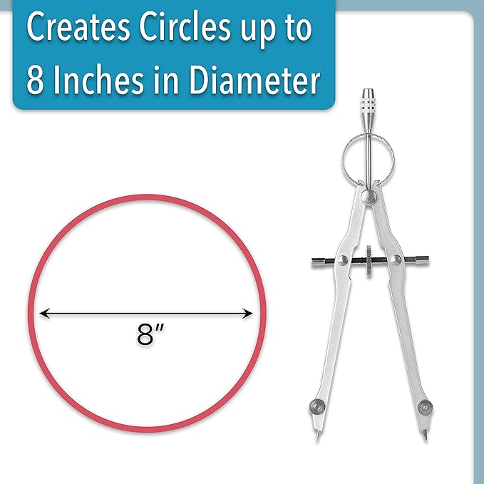Mr. Pen- Professional Compass for Geometry, Extra Lead, Metal Compass, Compass - Image 3