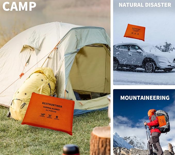 Heavy Duty Survival Blanket -Multifunctional Reflective Tarp Thermal Blanket - Image 7