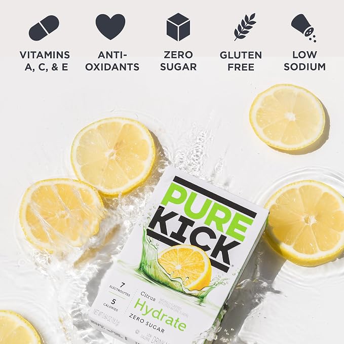 PURE KICK Hydration Singles To Go Drink Mix, Includes 12 Boxes - Image 4