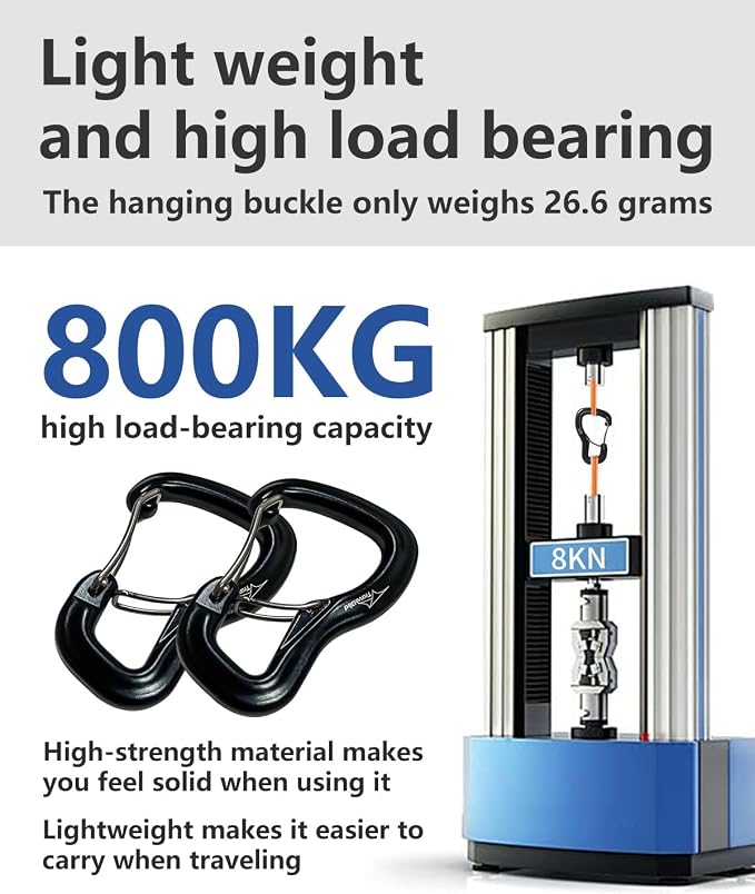Heavy Duty Carabiner Clip Hook 8KN, - Image 5