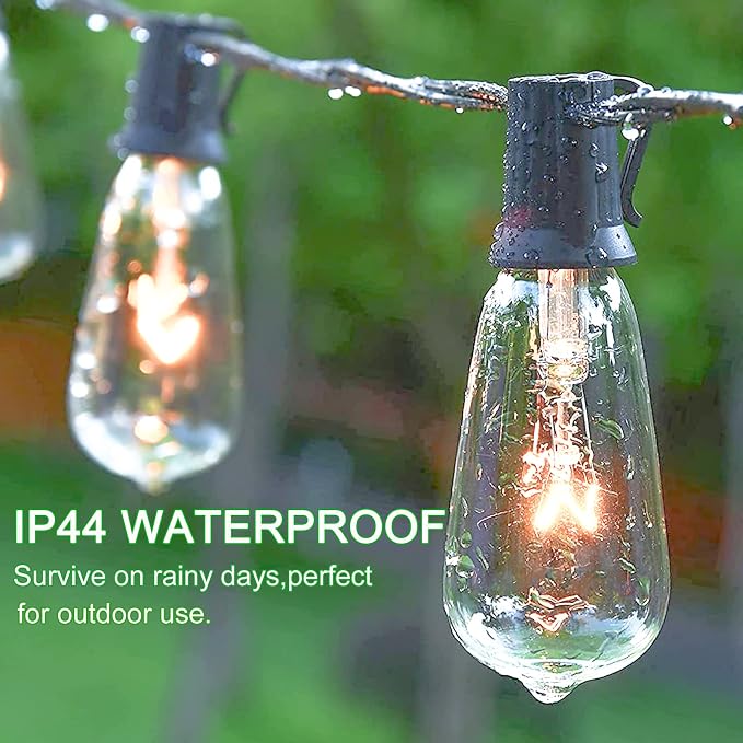 GOOTHY Outdoor String Lights 45Ft ST40 Vintage Patio Lights - Image 3