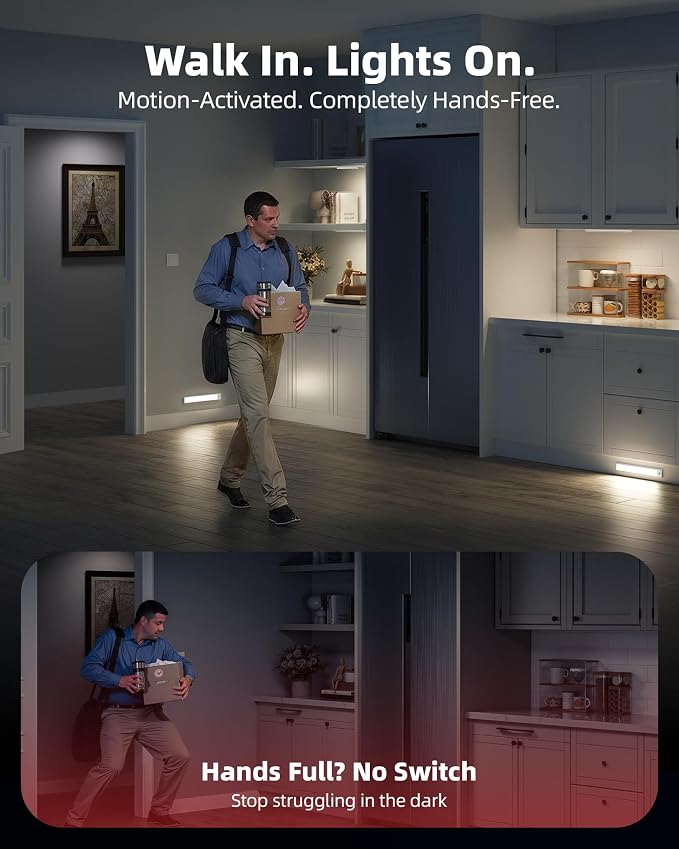 Under Cabinet Lighting Wireless, Rechargeable Battery Motion Sensor Light Indoor - Image 5