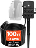 VEVOR Outdoor Power Stake Waterproof, 100 FT Extension Cord, Outdoor Power Strip by VEVOR