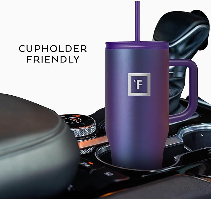 IRON °FLASK Co-Pilot Insulated Mug w/Straw & Flip Cap Lids - Image 6