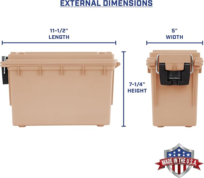Sheffield 12627 Ammo Storage Box, Stackable .30 Cal Field Boxes, Water and Dust - Image 2