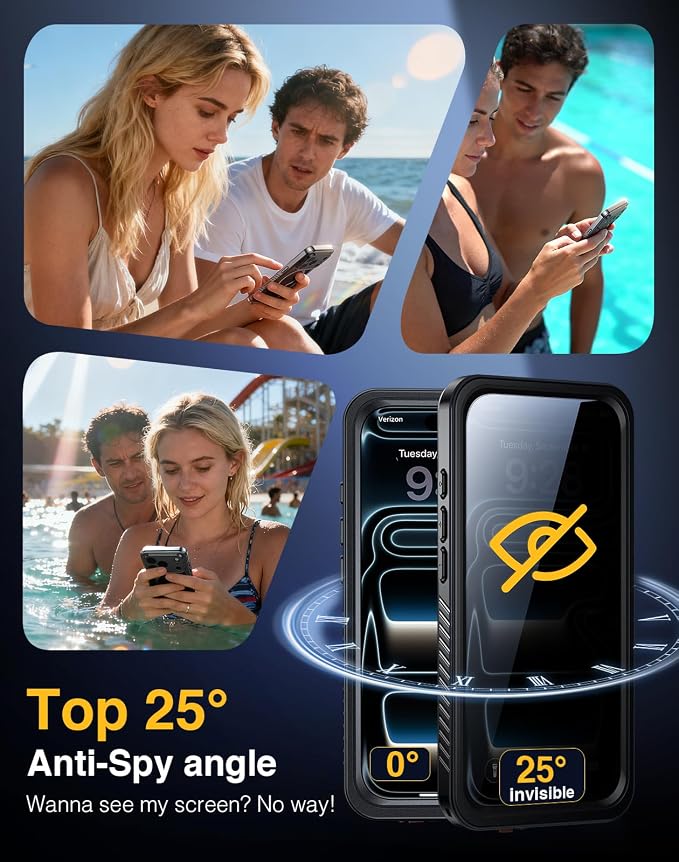 Lanhiem Magnetic for iPhone 17 Pro Case Waterproof, Built in Screen Protector & - Image 2