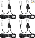 Longer 18ft Ratchet Straps Ropes Tie Down Rope Strap Small Mini Reflctive by KOKKOYA