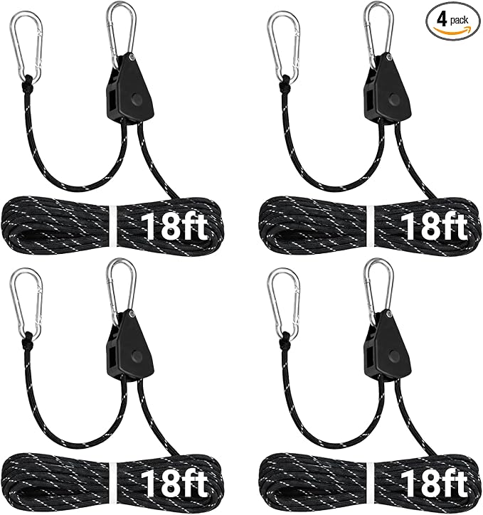 Longer 18ft Ratchet Straps Ropes Tie Down Rope Strap Small Mini Reflctive by KOKKOYA