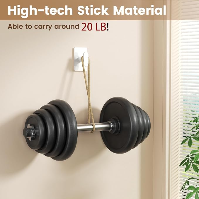 pickpiff Adhesive Towel Hooks for Bathroom: 20LB Extra Strong Wall Hanger for - Image 2