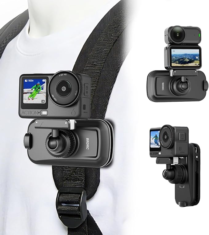 BRDRC Magnetic Backpack Mount for DJI Action 6 Nano, Quick Release Magnet Mount by BRDRC
