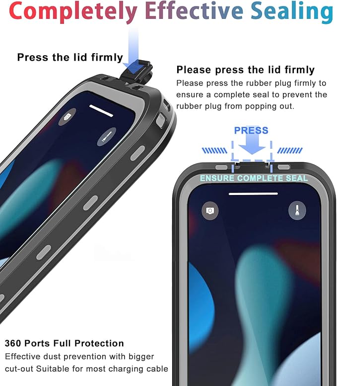 for iPhone 13 Mini Case Waterproof Shockproof Dustproof Full-Body Sturdy - Image 3