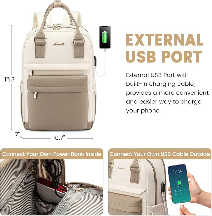 LOVEVOOK Laptop Backpack for Women 14 Inch Laptop Bag - Image 5