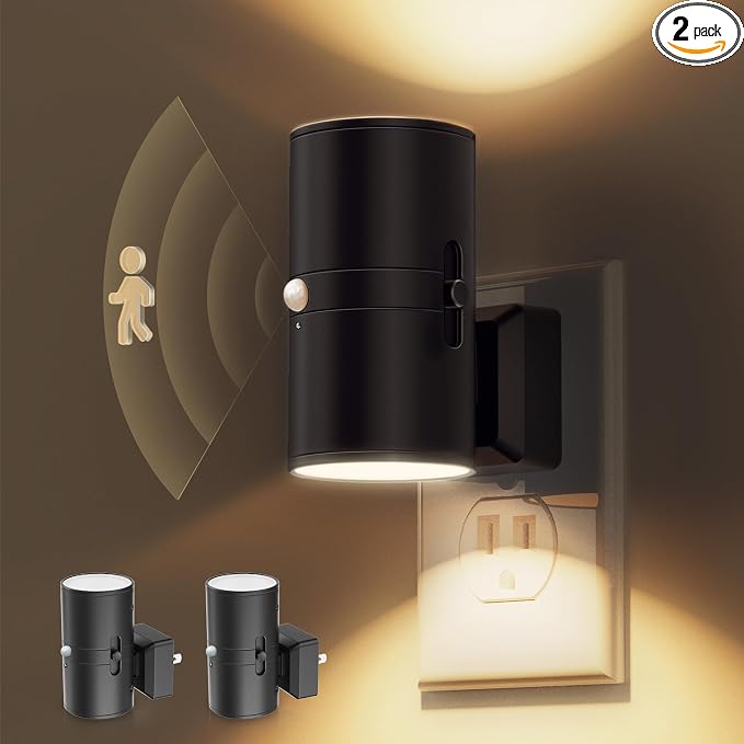 L LOHAS LED Motion Sensor Night Light, Dimmable Night Lights Plug into Wall by LLOHASLED