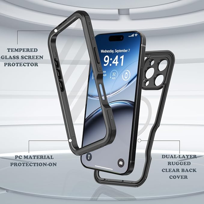 for iPhone 16 Pro Max Case Waterproof, Full-Body Hard Case Built-in - Image 5