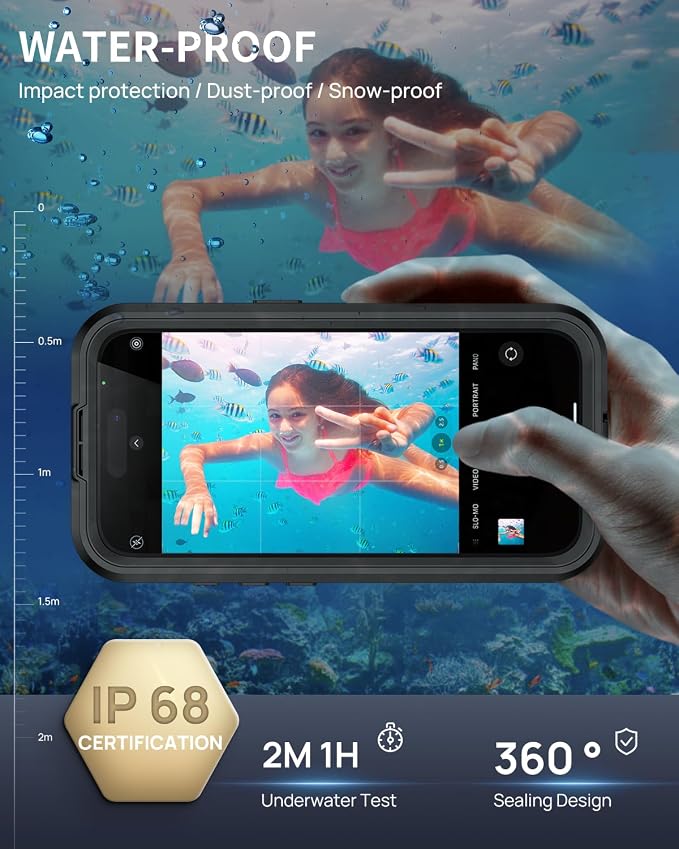 Lanhiem Magnetic for iPhone 17 Case, IP68 Waterproof Dustproof Case, Full Body - Image 2
