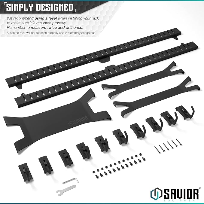 Savior Equipment Horizontal Steel Wall Mount Firearm Rifle Display Rack - Image 6