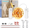WOBANE Dual Motion Sensor Under Bed Lights, Rechargeable 16.4ft LED Light Strip by WOBANE