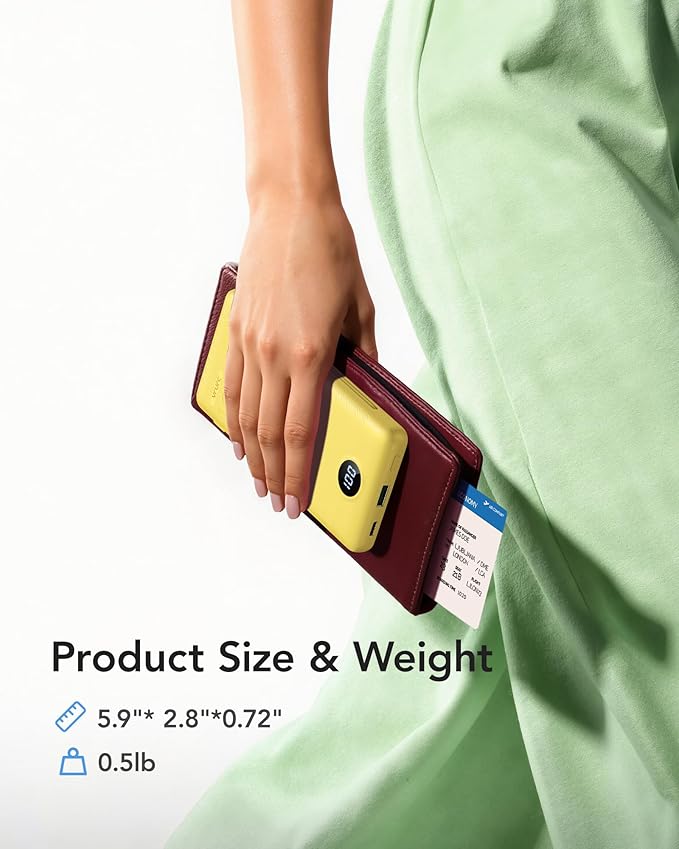 VRURC Portable Charger Power Bank - 10000mAh Fast Charging 22.5W PD 20W Slim - Image 9
