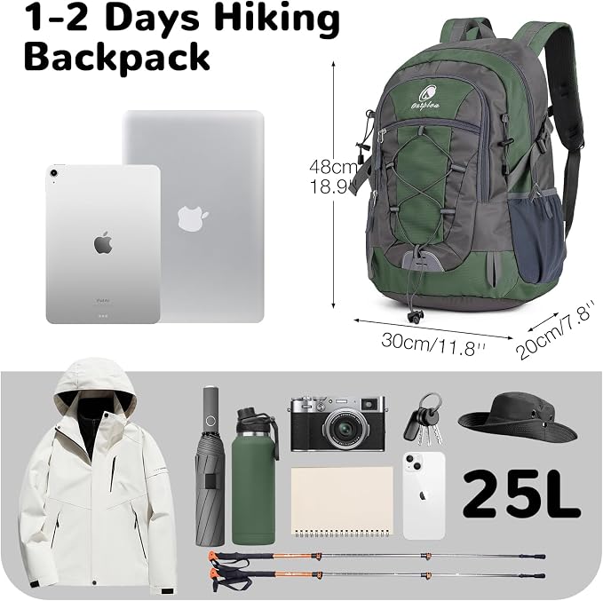 25L Small Hiking Backpack with Chest Strap - Image 2
