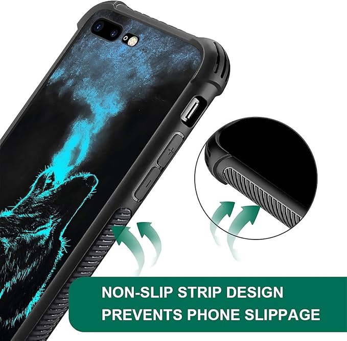 for iPhone 7 Plus/8 Plus Case, Soft Silicone Hard Acrylic Shock Protection - Image 2