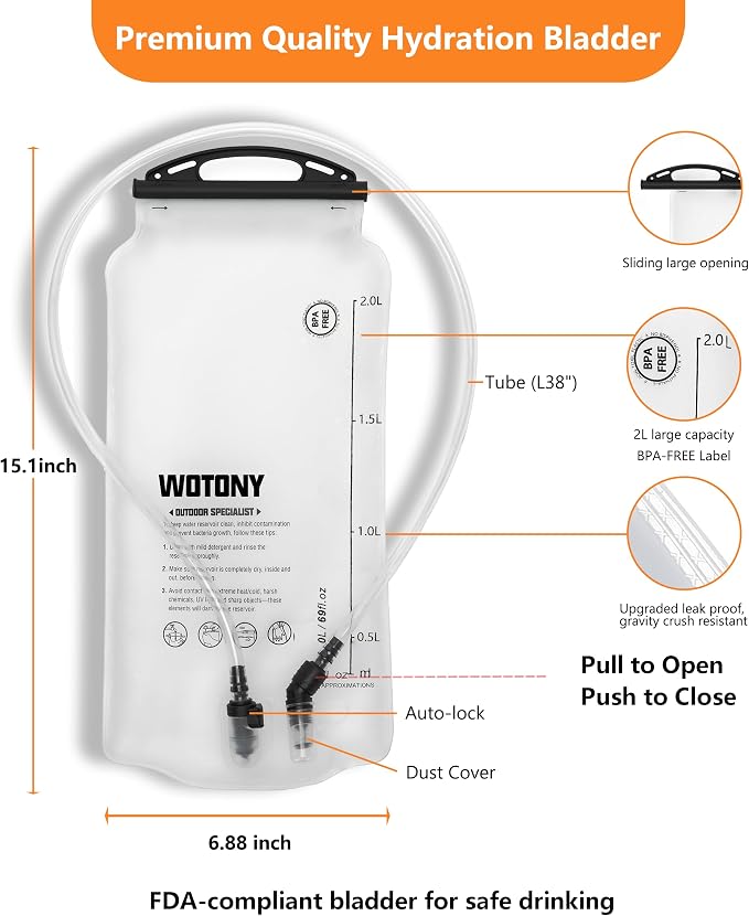 wotony Hydration Backpack with Water Bladder - Image 3